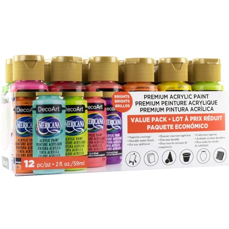 Metallic Paint Set - Conjunto de tintas acrílicas pintadas à