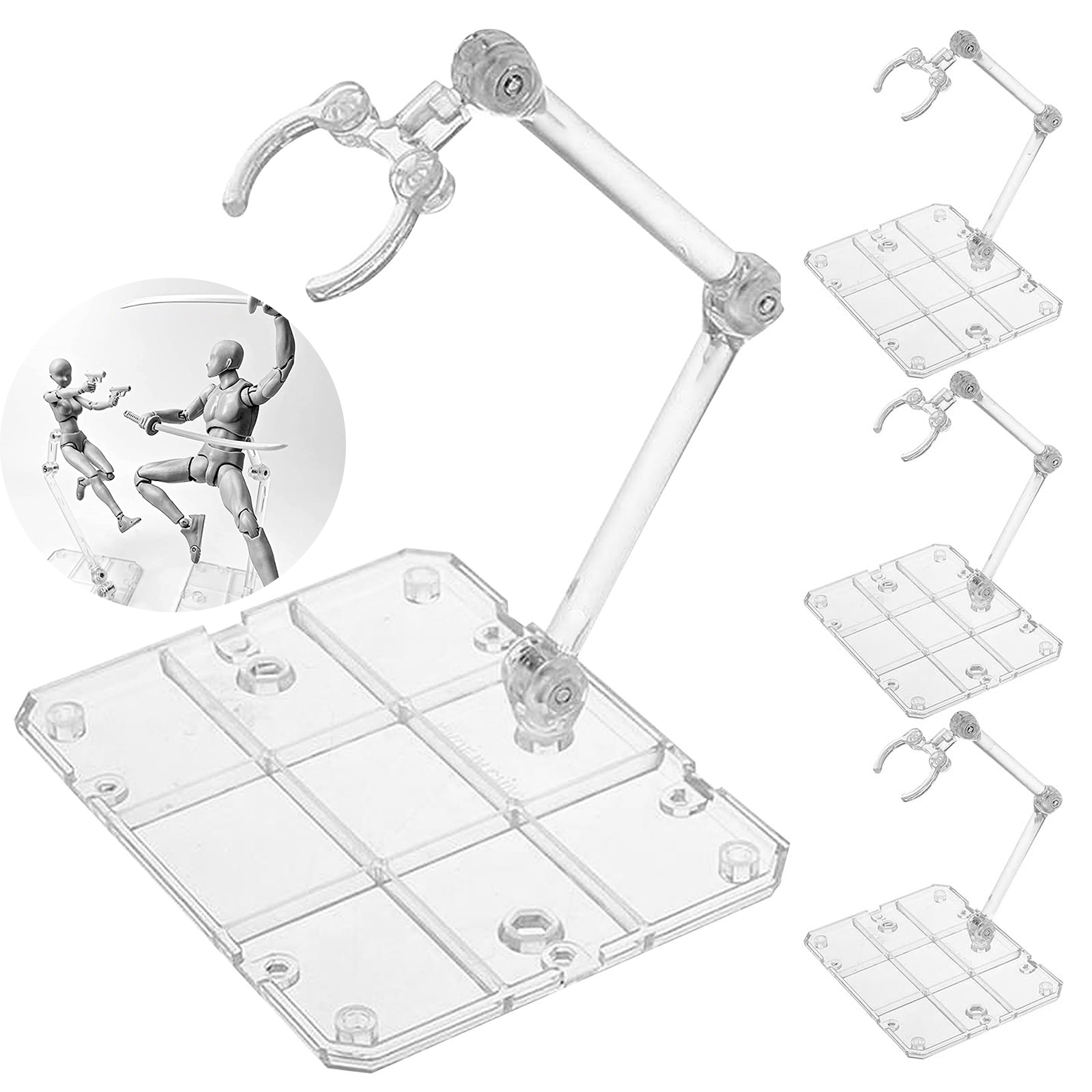 Model Kit Eva - Suporte de figura de ação transparente,