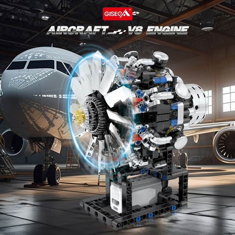 G8910 Motor V8 de Aviação 558  - Model Kit V8 avaliação e preço