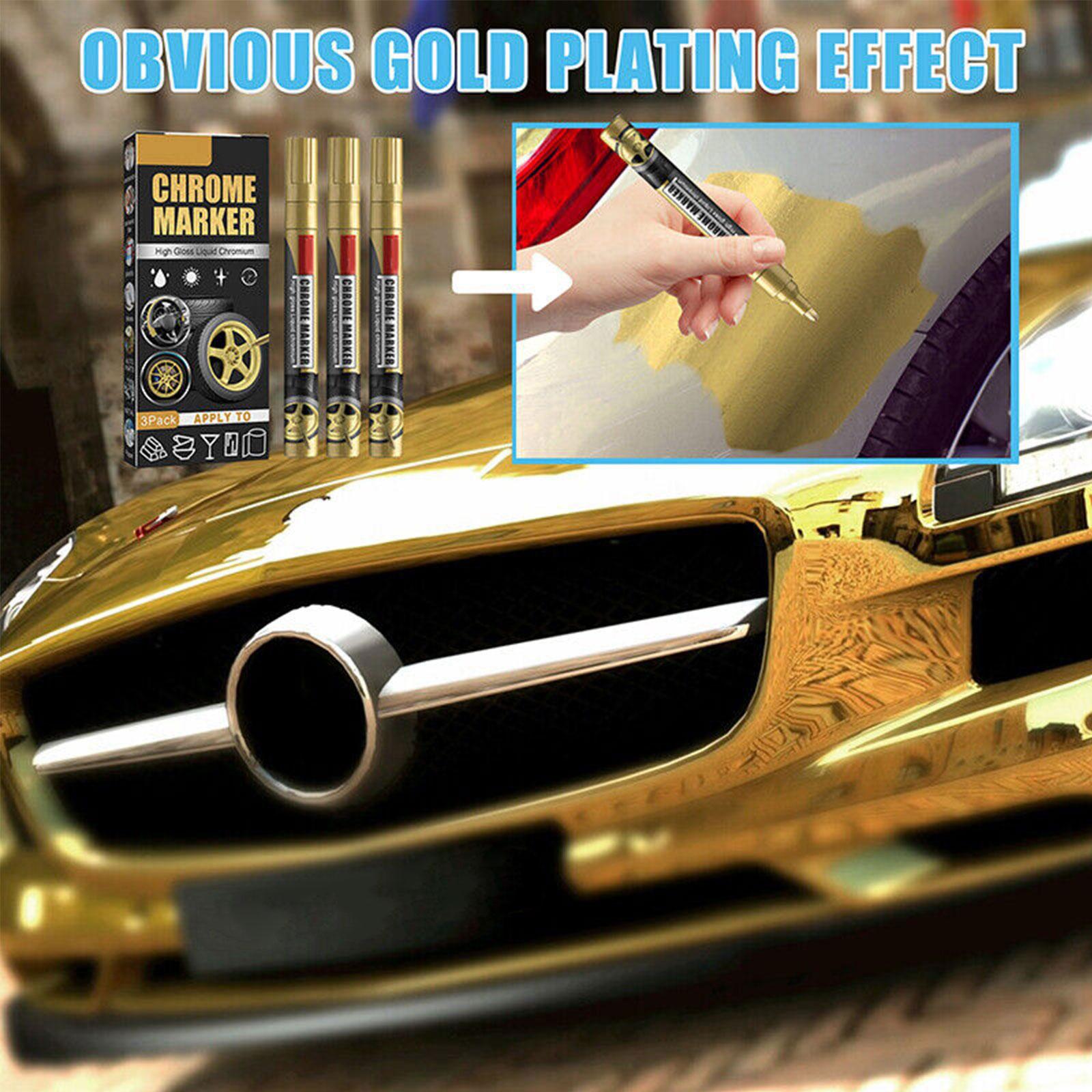 3 pçs/set cromo marcador canet - Metallic Paint Set avaliação e preço