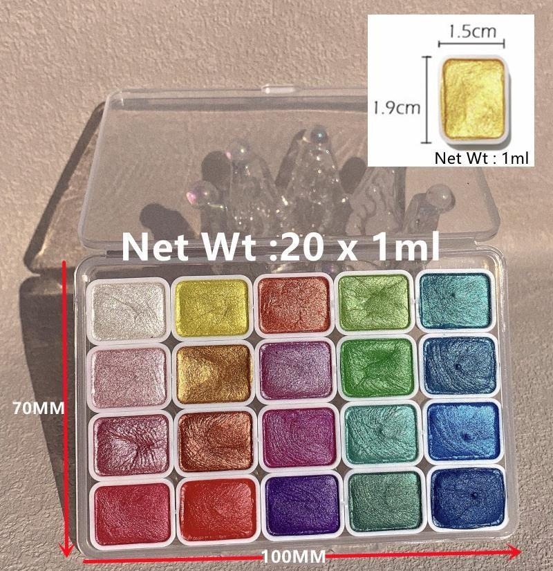 Tintas peroladas portáteis 20  - Metallic Paint Set avaliação e preço